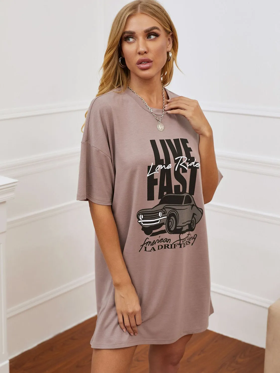 * APP EXCLUSIVE* Live Fast T-Shirt Dress