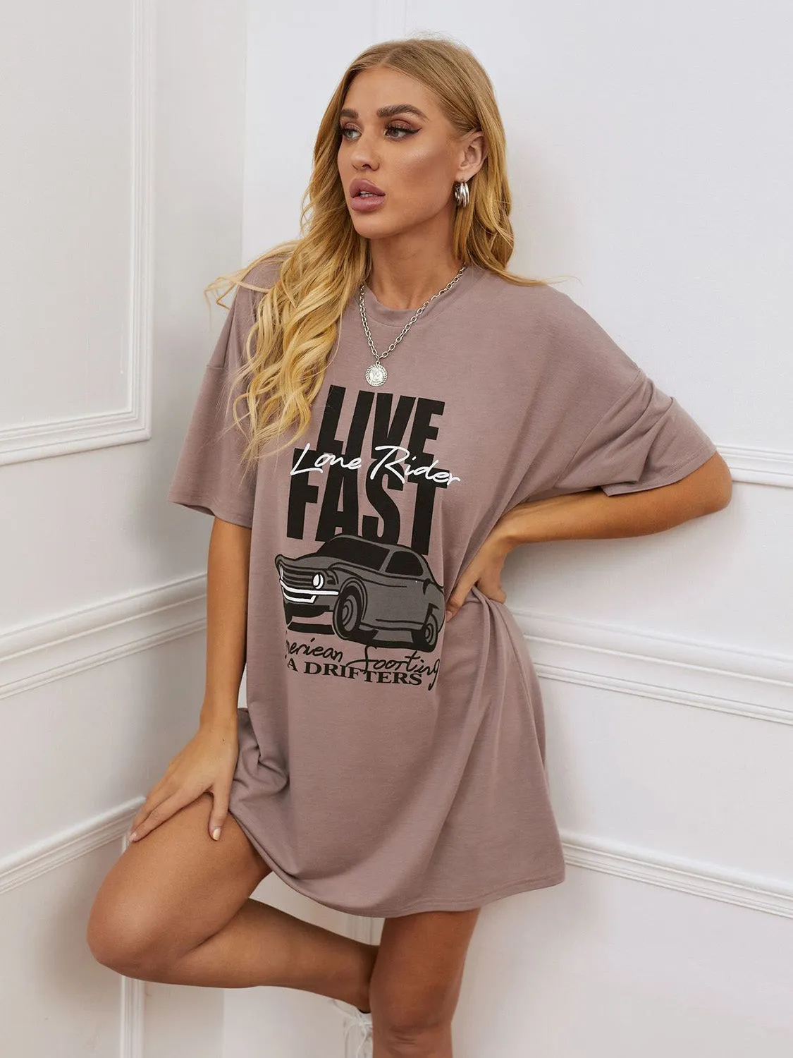 * APP EXCLUSIVE* Live Fast T-Shirt Dress