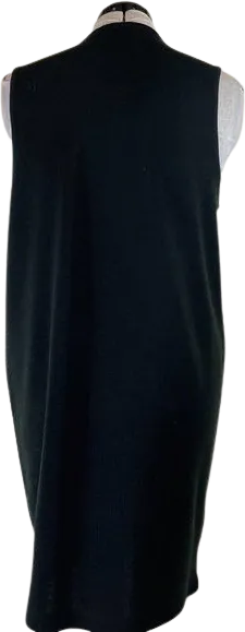 00s 100% Merino Wool Zip Front Sleeveless Knit Dress By  Preview Collection