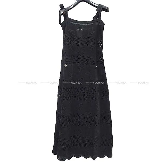 2024 NEW CHANEL One‐piece dress Coco button With pocket Long dress Noir (Black) Viscose/Papier 34