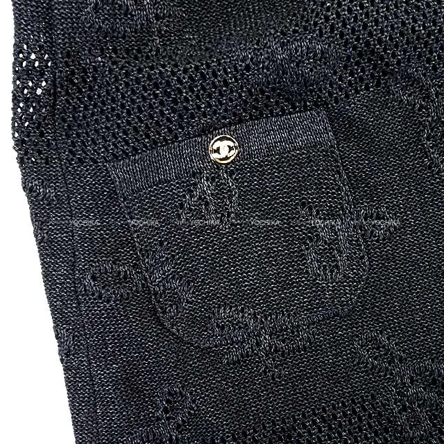 2024 NEW CHANEL One‐piece dress Coco button With pocket Long dress Noir (Black) Viscose/Papier 34