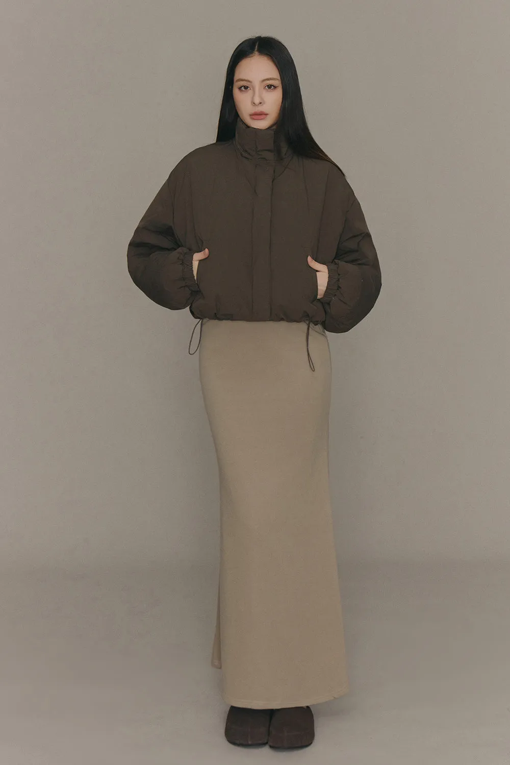 高領極暖90%白鴨絨外套<br>High-Neck Puffer Jacket