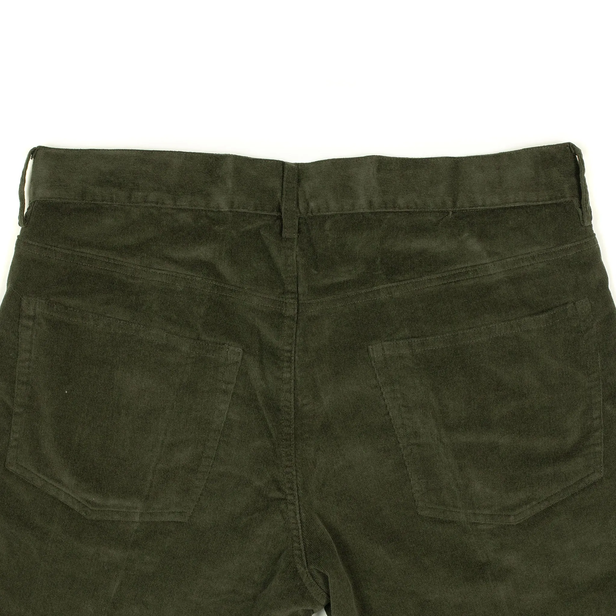 AAcero 5-pocket trousers in forest green fine wale cotton corduroy