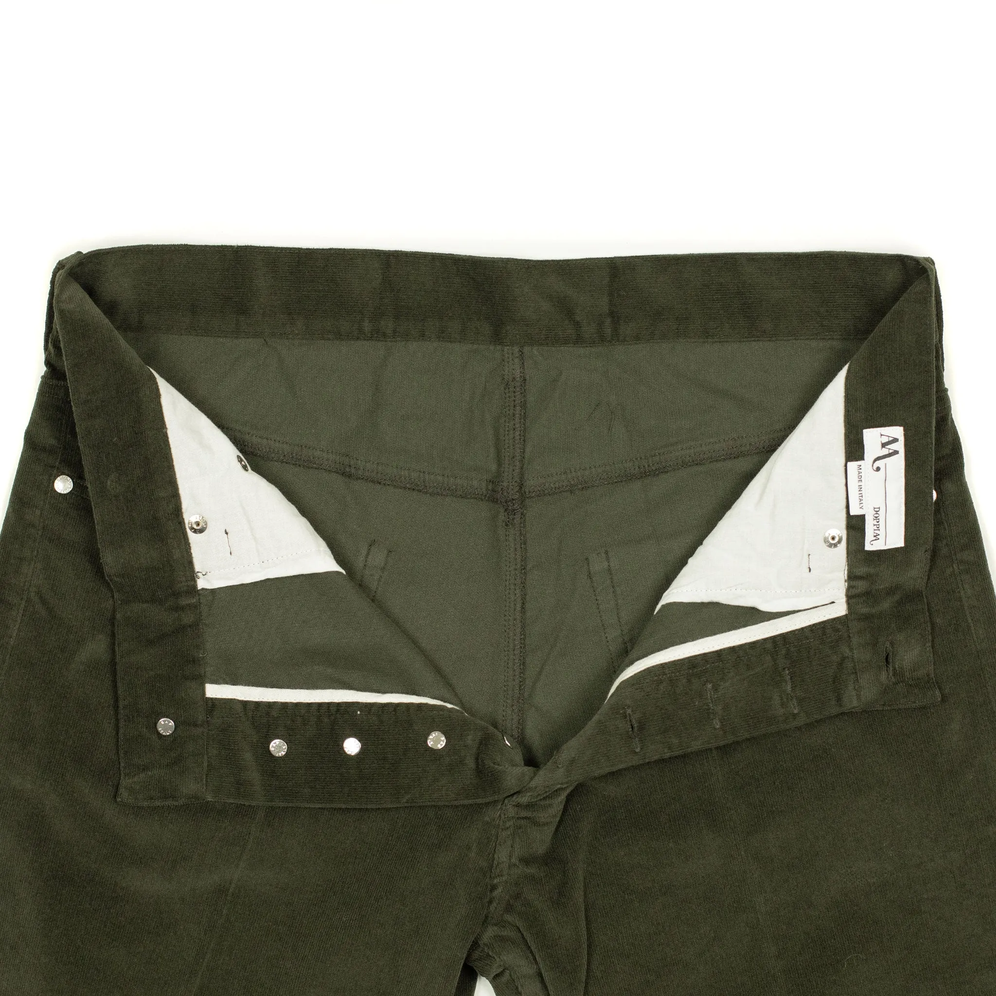 AAcero 5-pocket trousers in forest green fine wale cotton corduroy