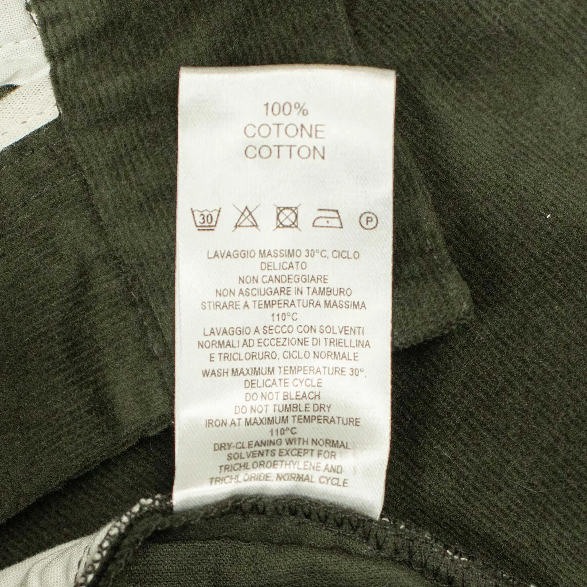 AAcero 5-pocket trousers in forest green fine wale cotton corduroy