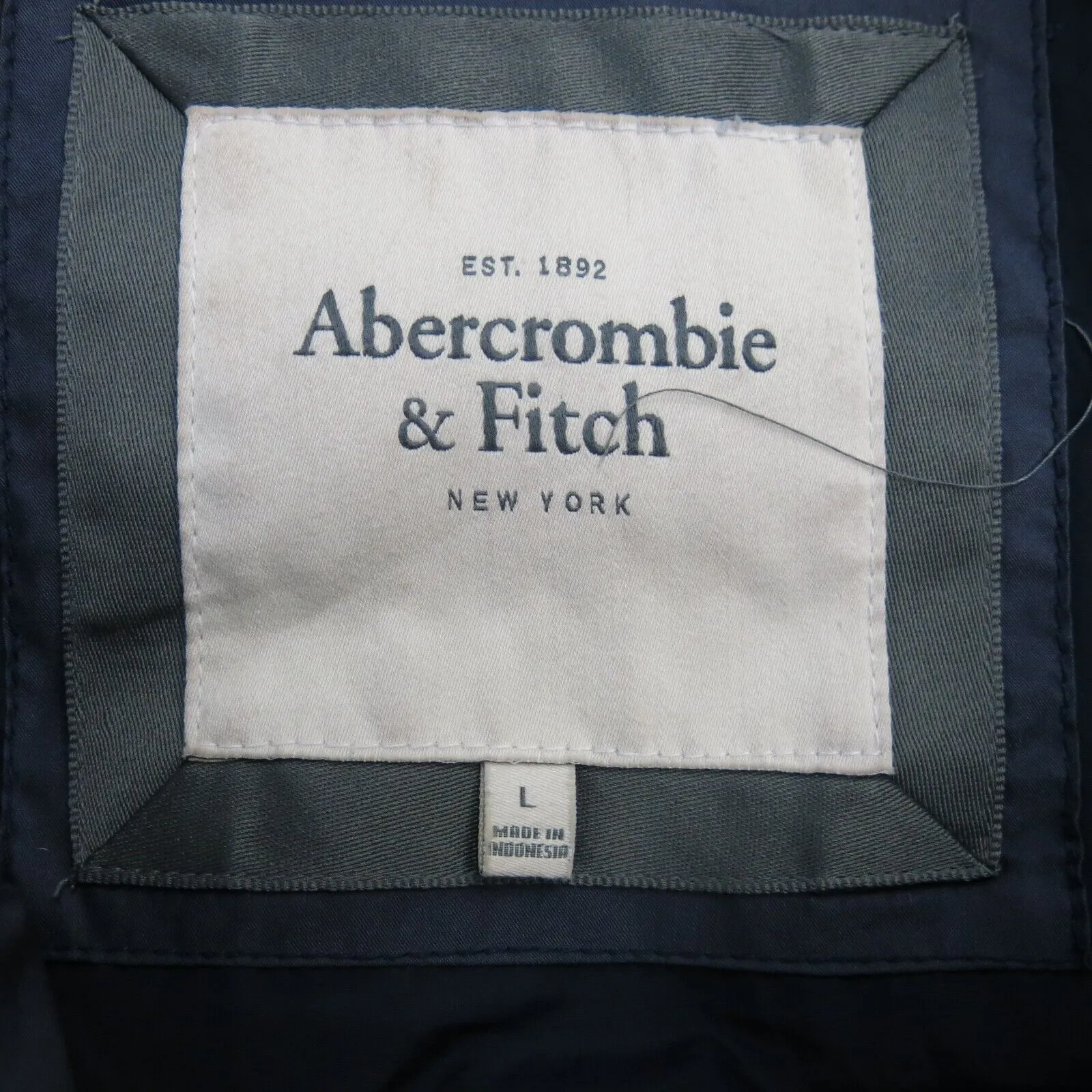 Abercrombie & Fitch Vest Women Large Gray Sleeveless Full Zip Down Puffer Jacket