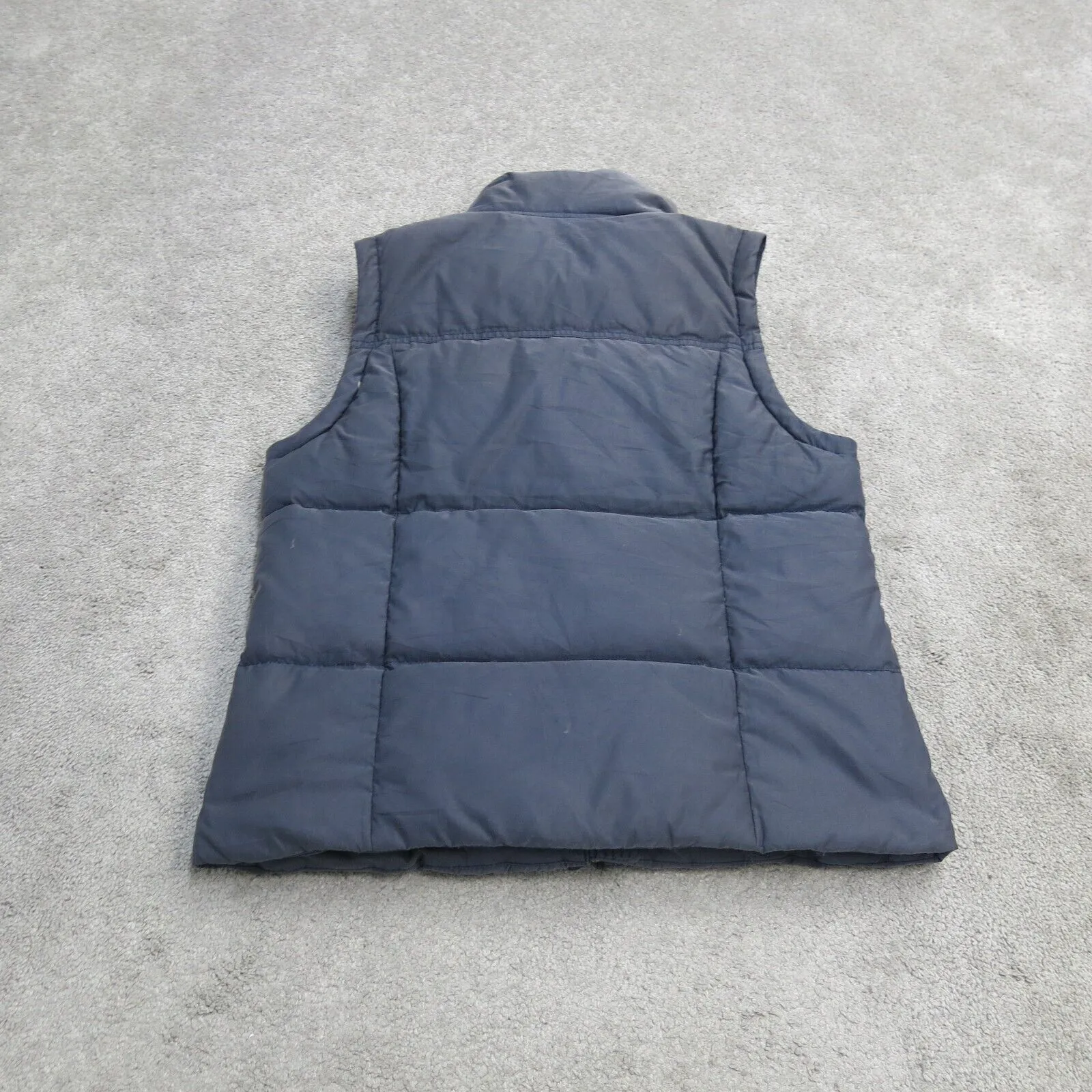 Abercrombie & Fitch Vest Women Large Gray Sleeveless Full Zip Down Puffer Jacket