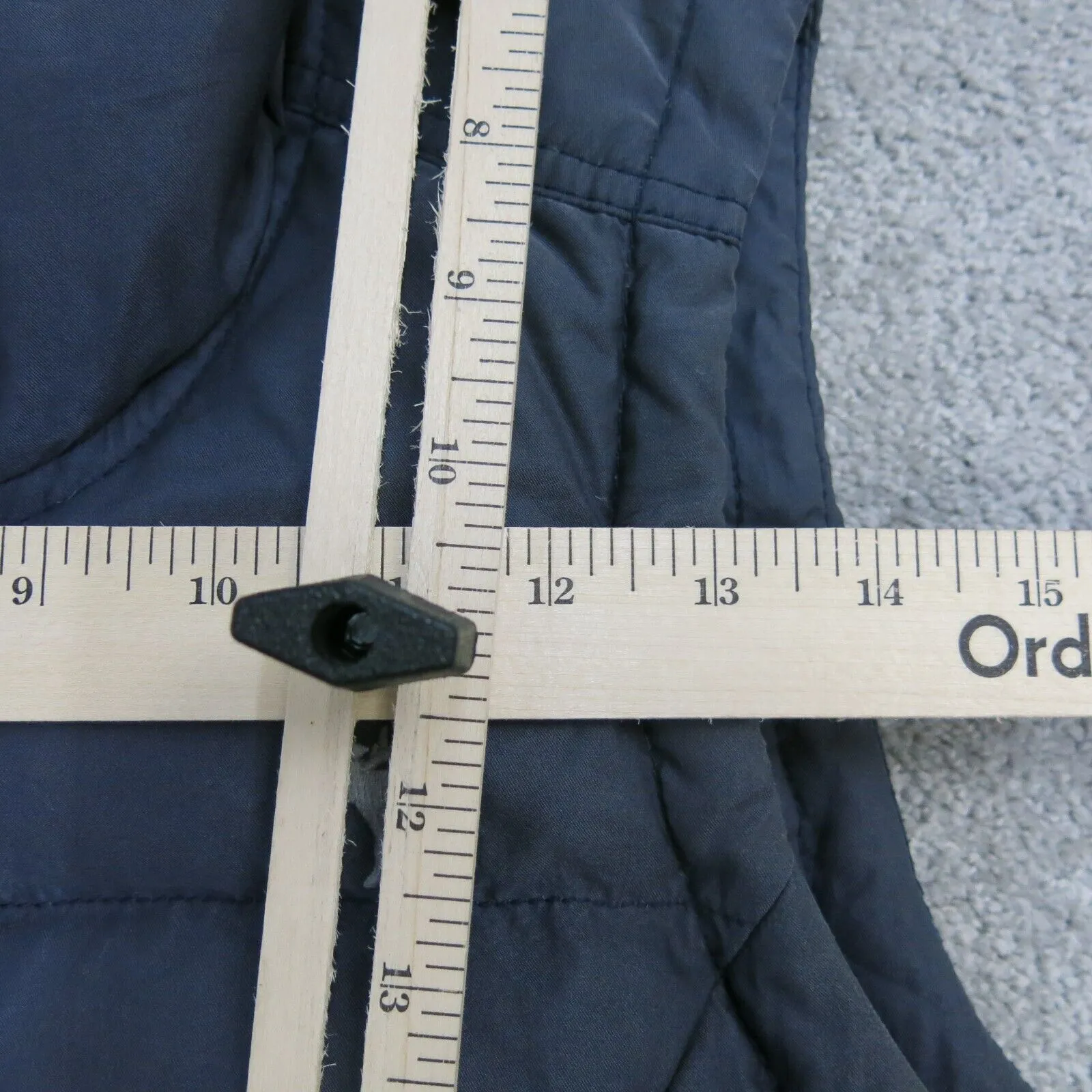 Abercrombie & Fitch Vest Women Large Gray Sleeveless Full Zip Down Puffer Jacket