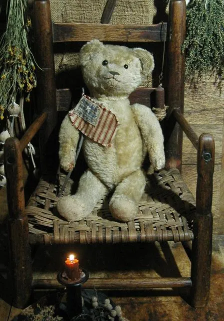Antique Early Mohair Teddy Bear JointedShoe Button Eye Cutest Face EVER