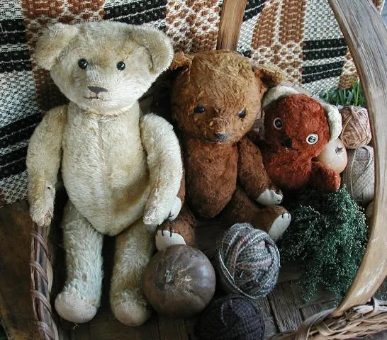 Antique Early Mohair Teddy Bear JointedShoe Button Eye Cutest Face EVER