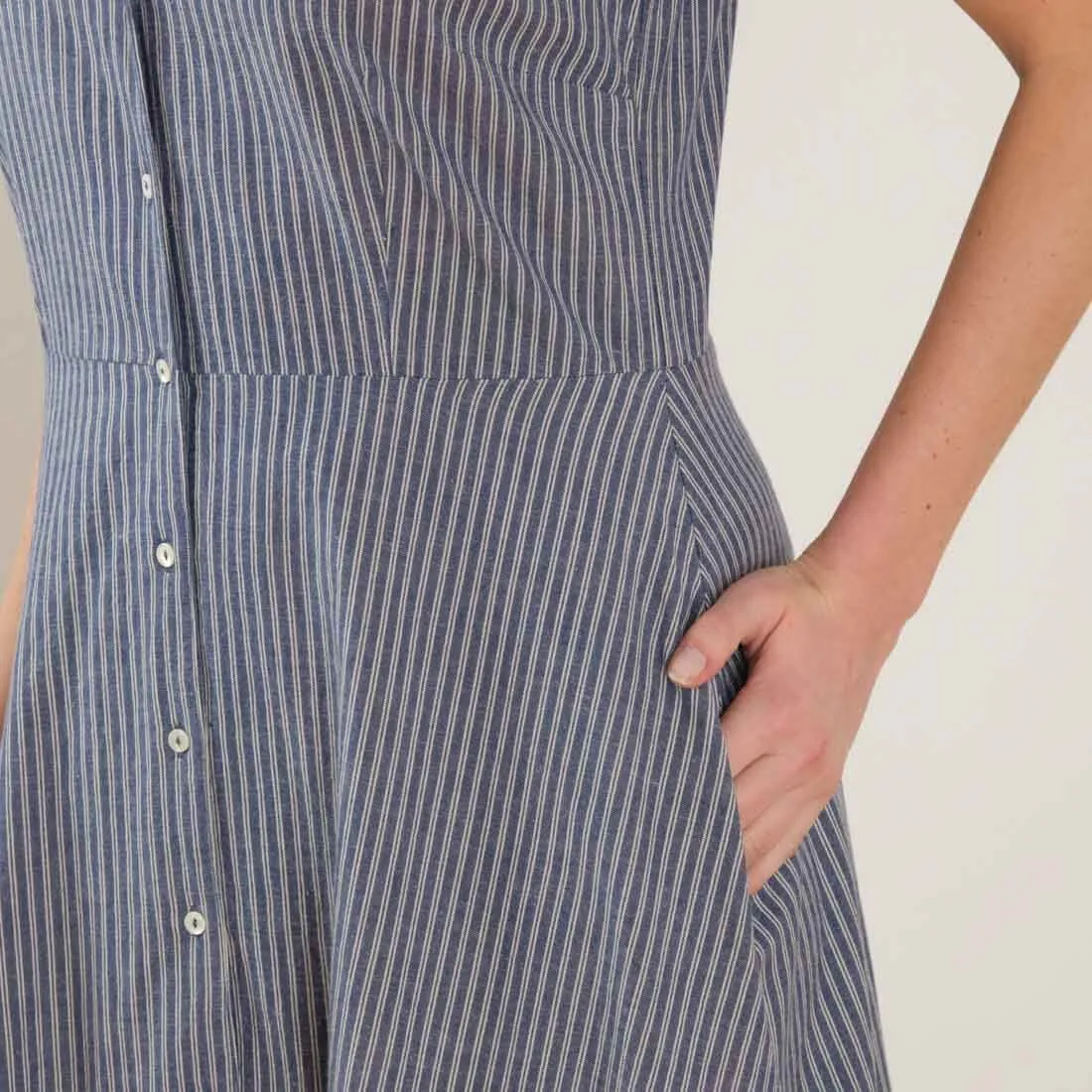 Aubrey Vintage Striped Shirt Dress