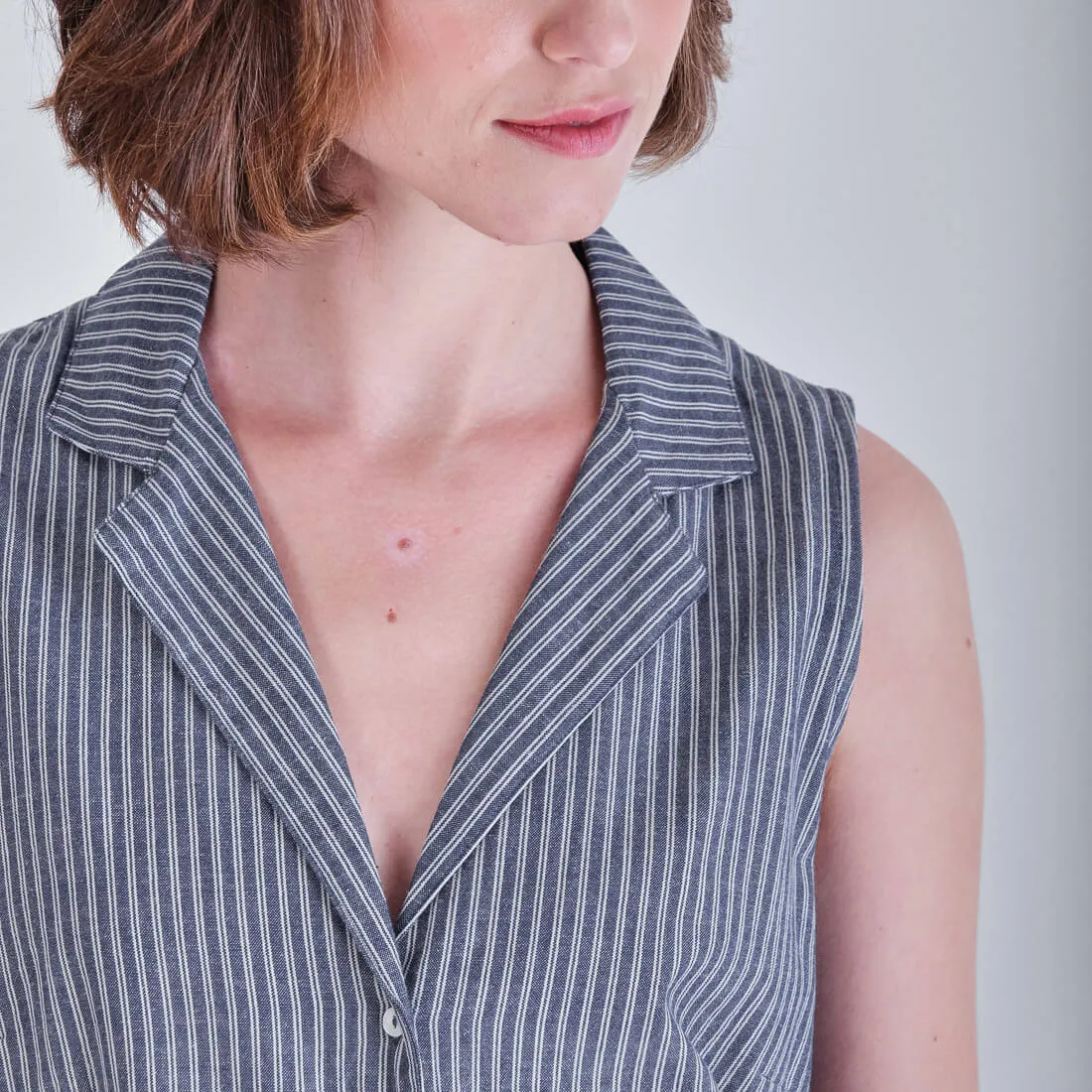 Aubrey Vintage Striped Shirt Dress