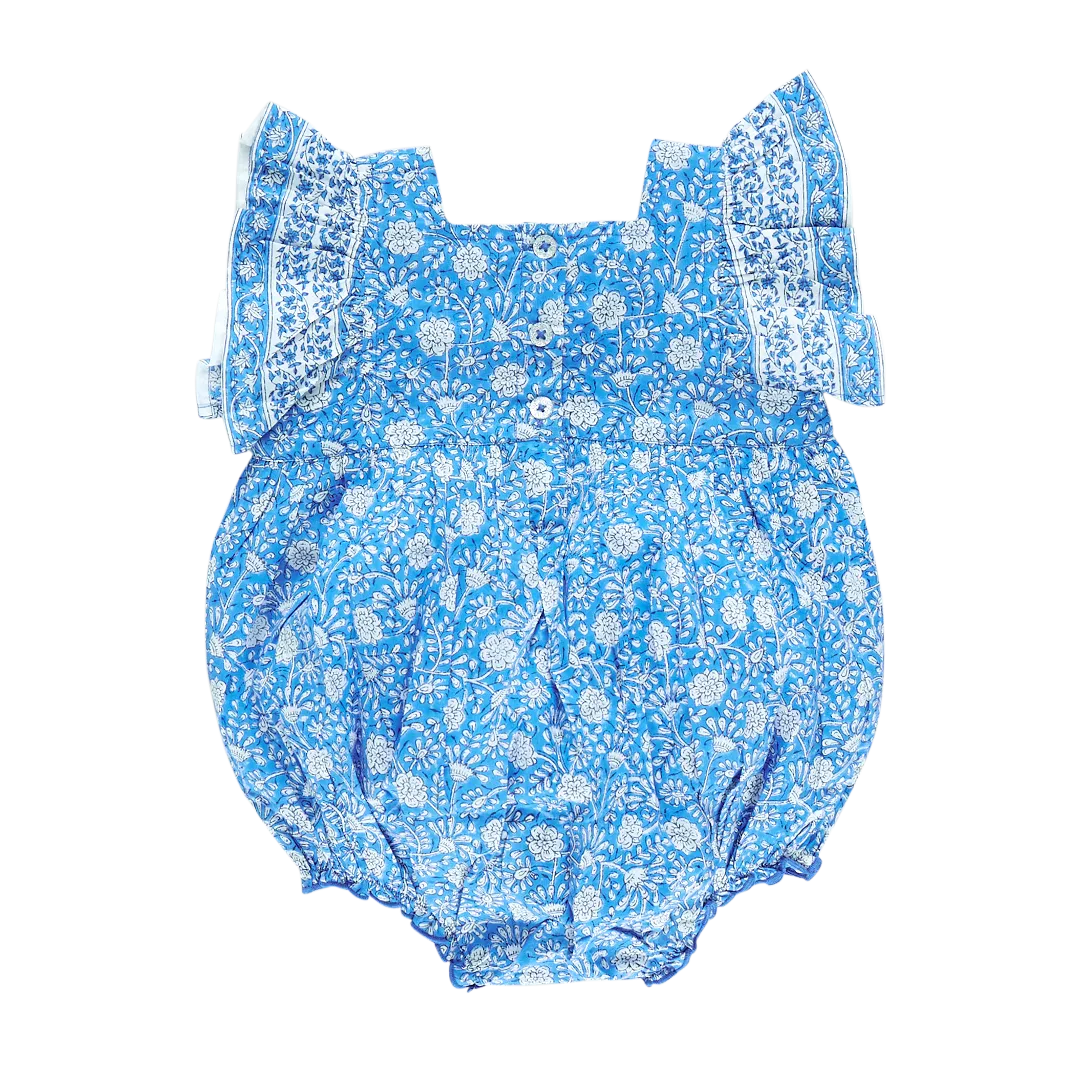 Baby Girls Elsie Bubble - Blue Garden