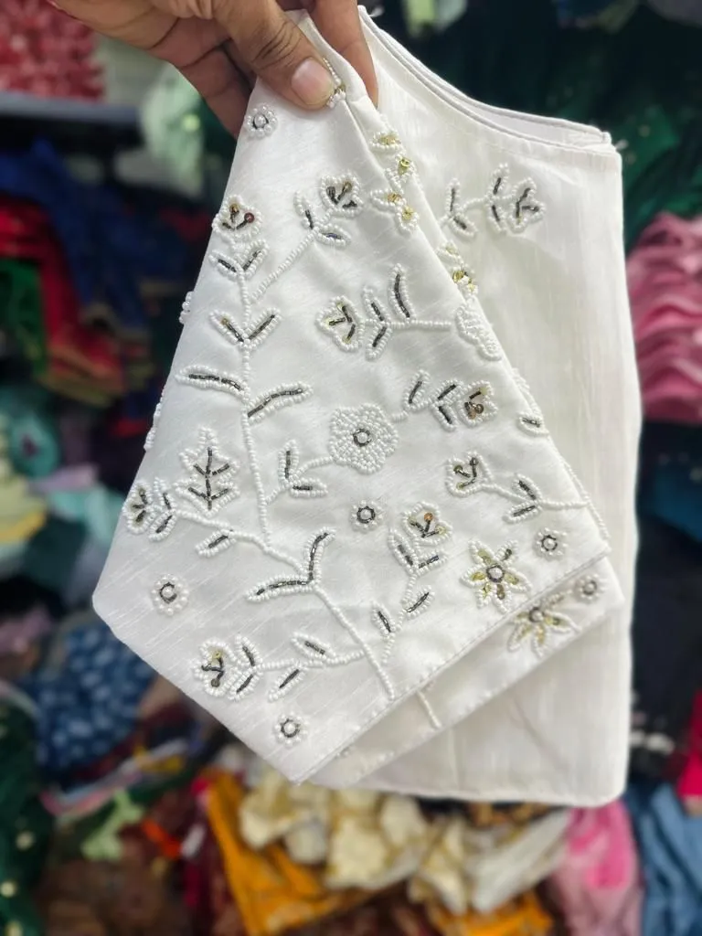 Beautiful Designer Readymade Raw Silk Blouse
