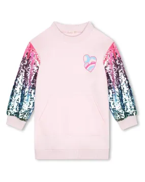 Billieblush Sequin Sleeve Sweater Dress