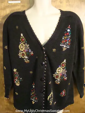 Bling Xmas Tree Funny Ugly Sweater for a Christmas Party