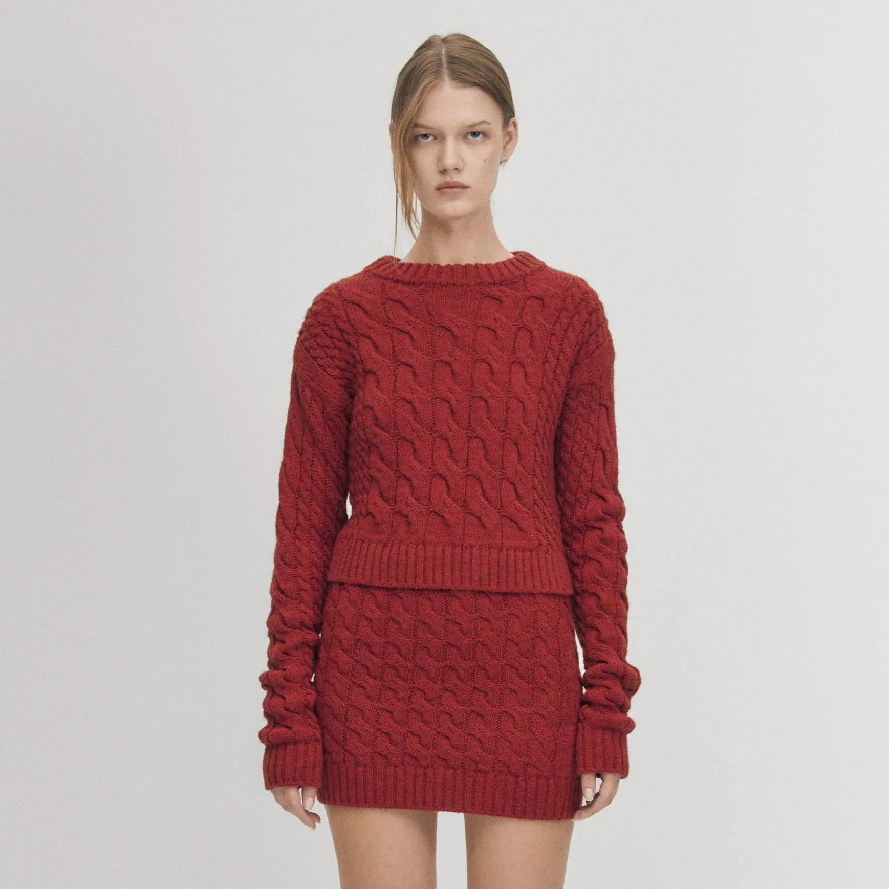 Blossom Red Tricot Sweater