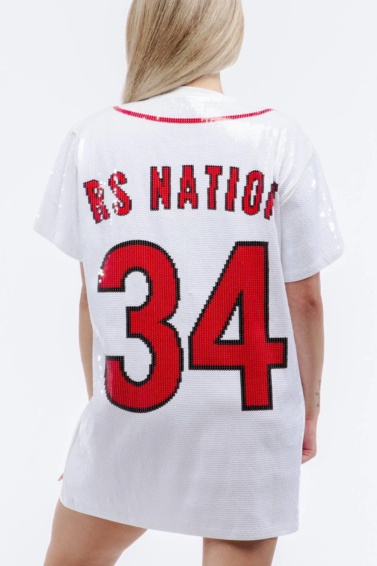 Boston Baseball Sequin Dress