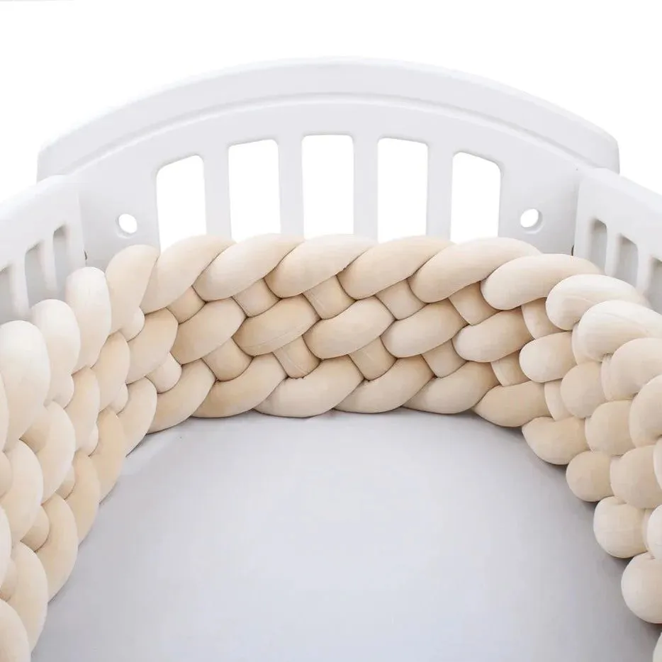 Breathable Brown 6 Knotted Cot Bumper: Cot Bumper