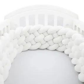 Breathable White 6 Knotted Cot Bumper: Cot Bumper