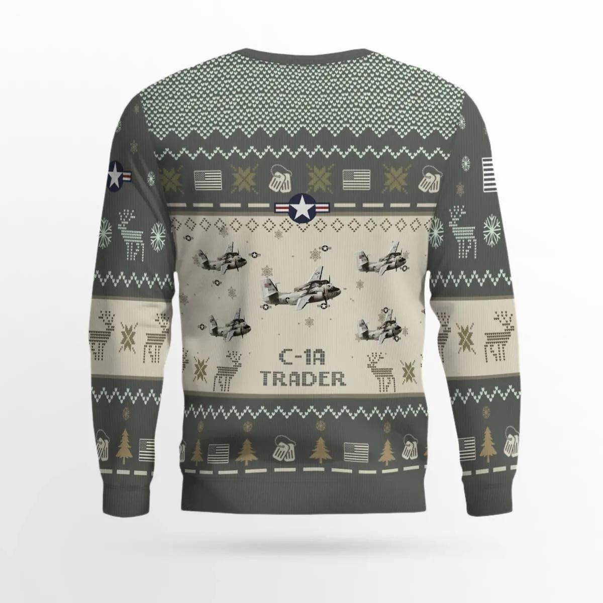 C-1A Trader C1A Aircraft Ugly Sweater, Ugly Sweater Christmas Shirt for Men Dad Veteran