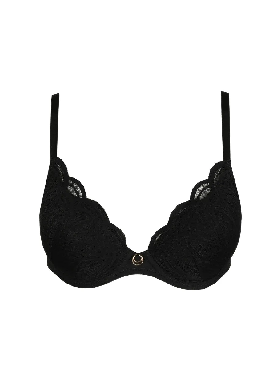 Cathia Padded Heartshape Bra - Black