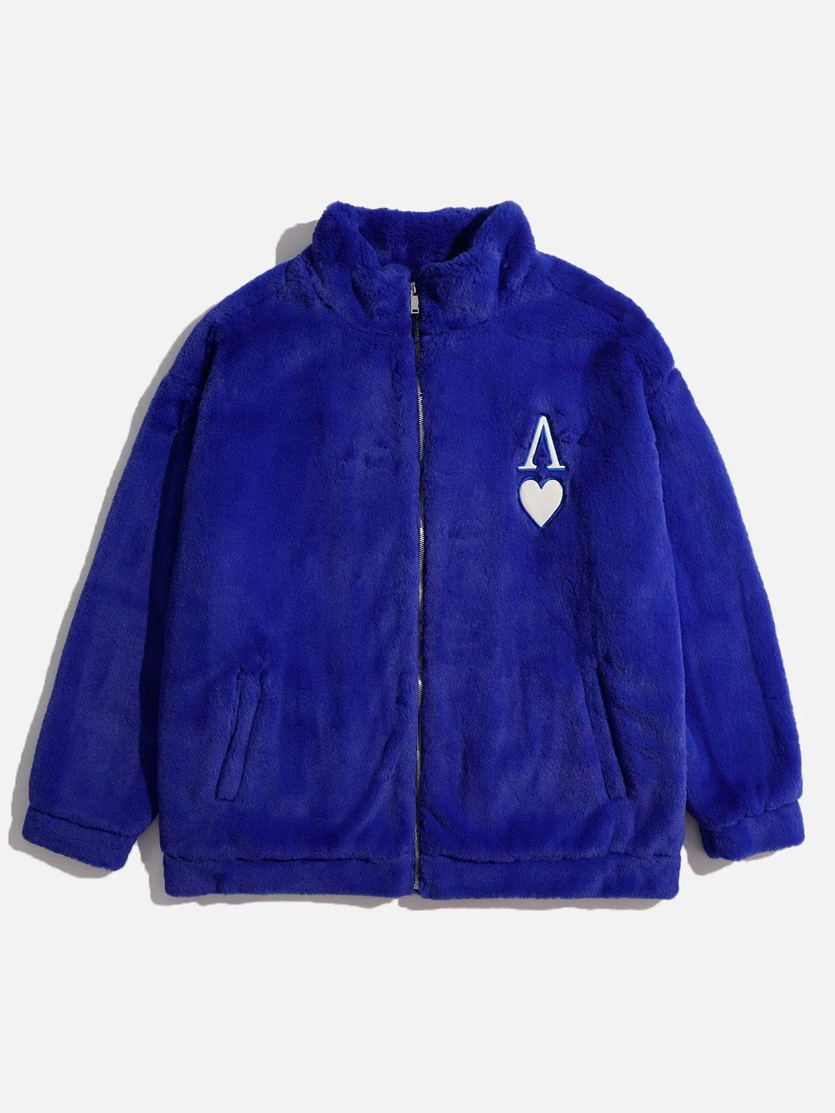 City Of Love Skull Pattern Fleece Coat