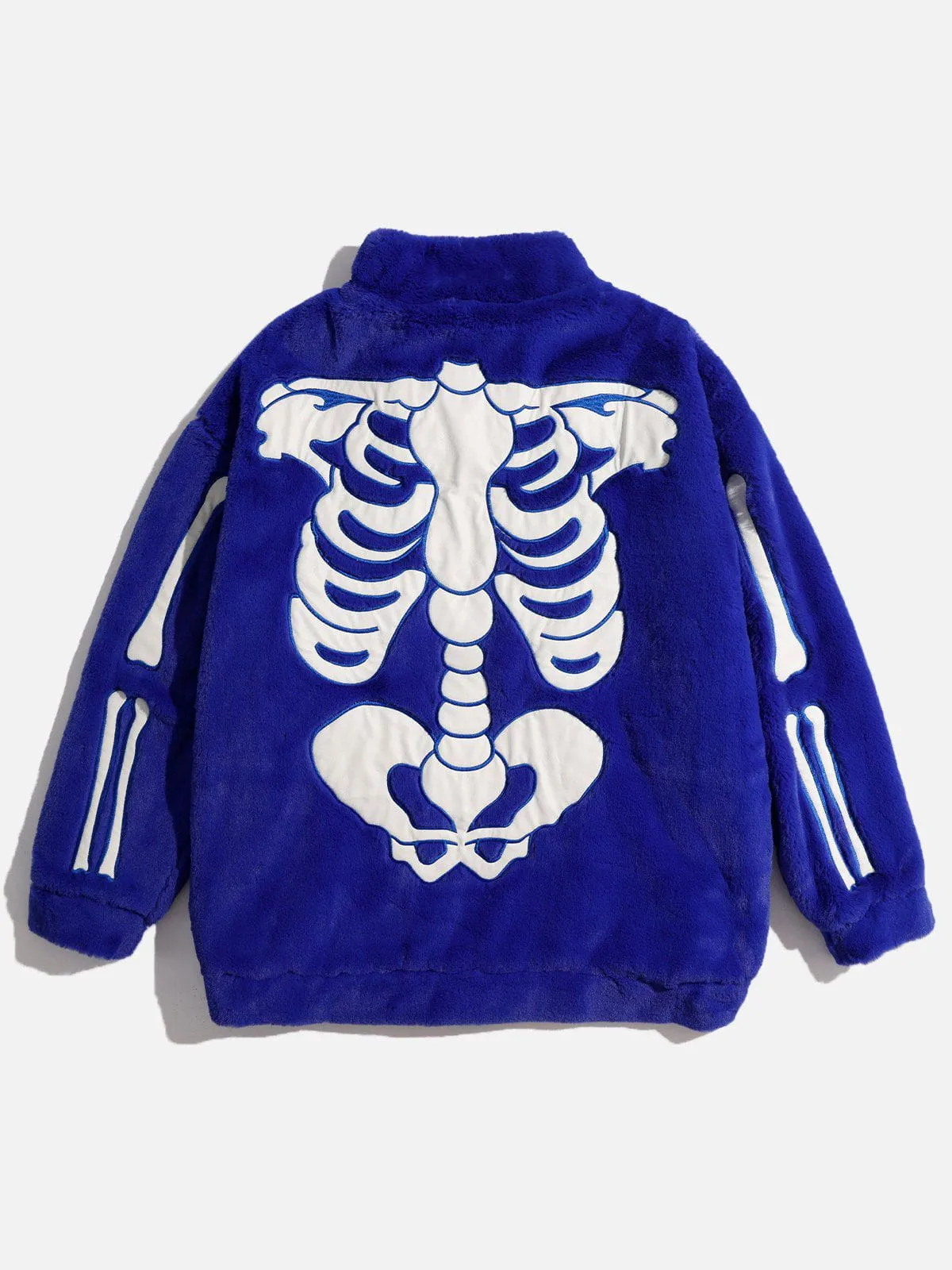 City Of Love Skull Pattern Fleece Coat