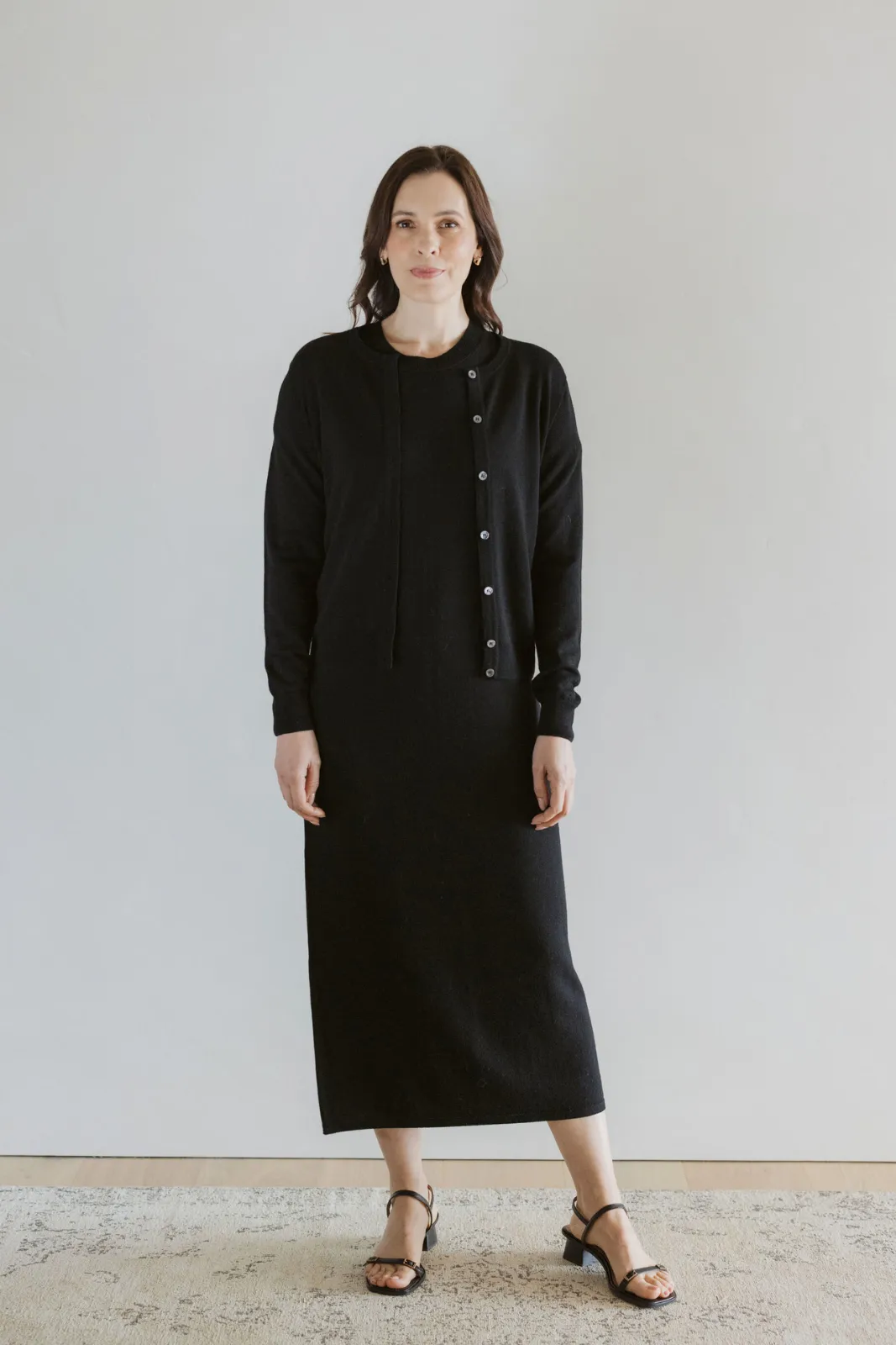 Classic Merino Cardigan - Black