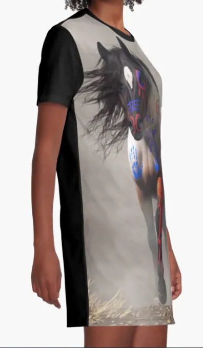 Cowgirl Kim Painted War Pony Graphic Tee Dress