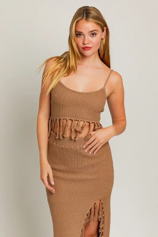 Crochet Fringe Crop Top