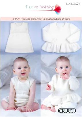 Crucci Pattern 201 Baby 8ply Dress & Sweater
