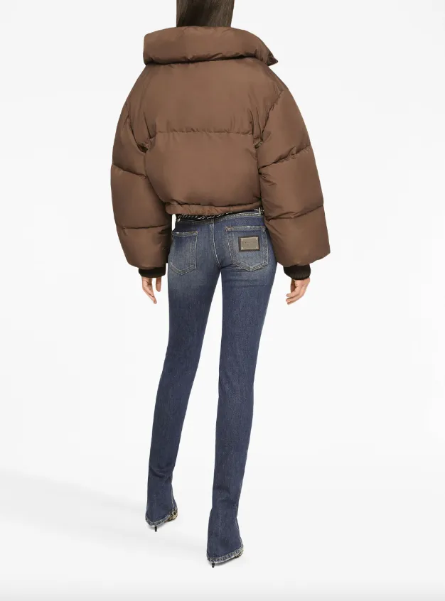 Dolce & Gabbana logo-plaque puffer jacket
