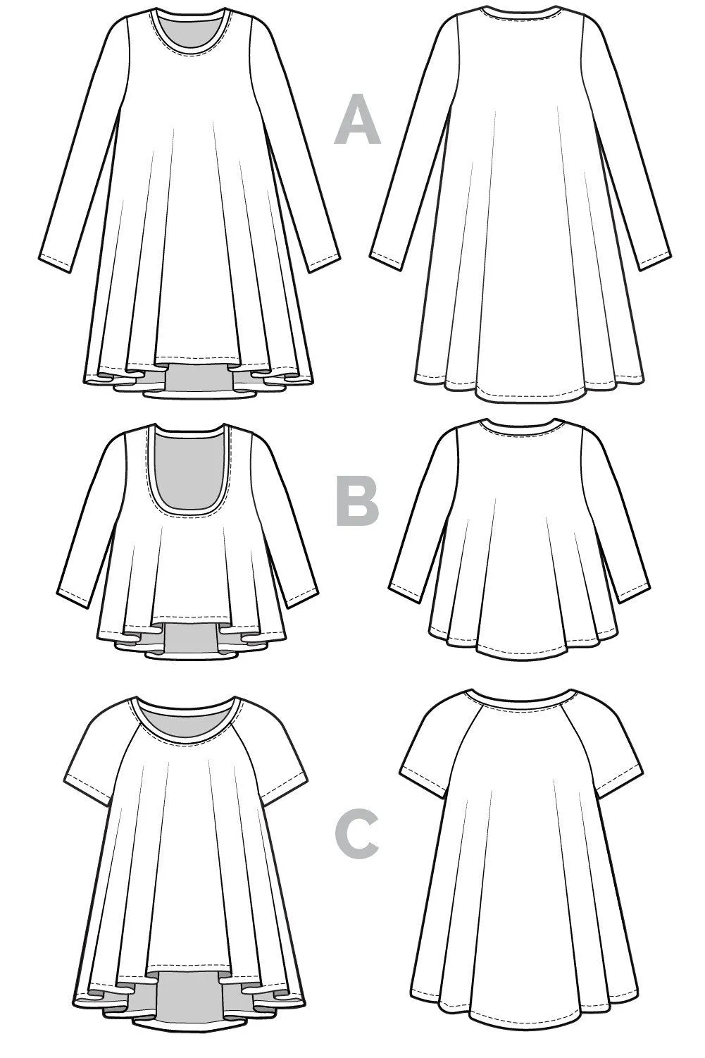 Ebony T-Shirt & Knit Dress Pattern