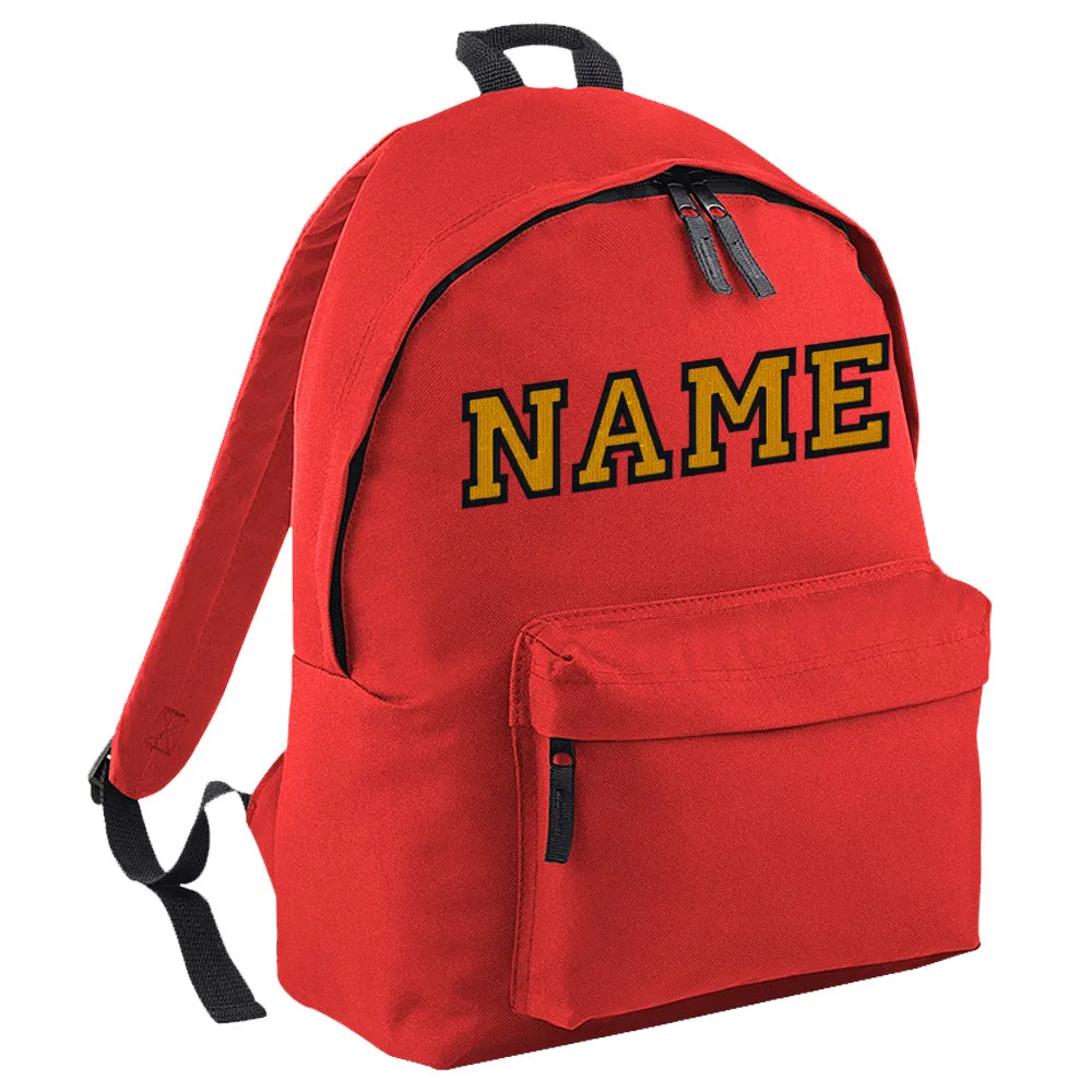 Embroidered Rucksack - Elaborate Text