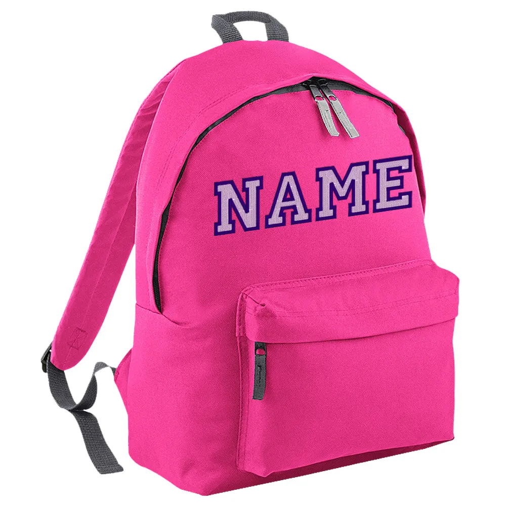 Embroidered Rucksack - Elaborate Text