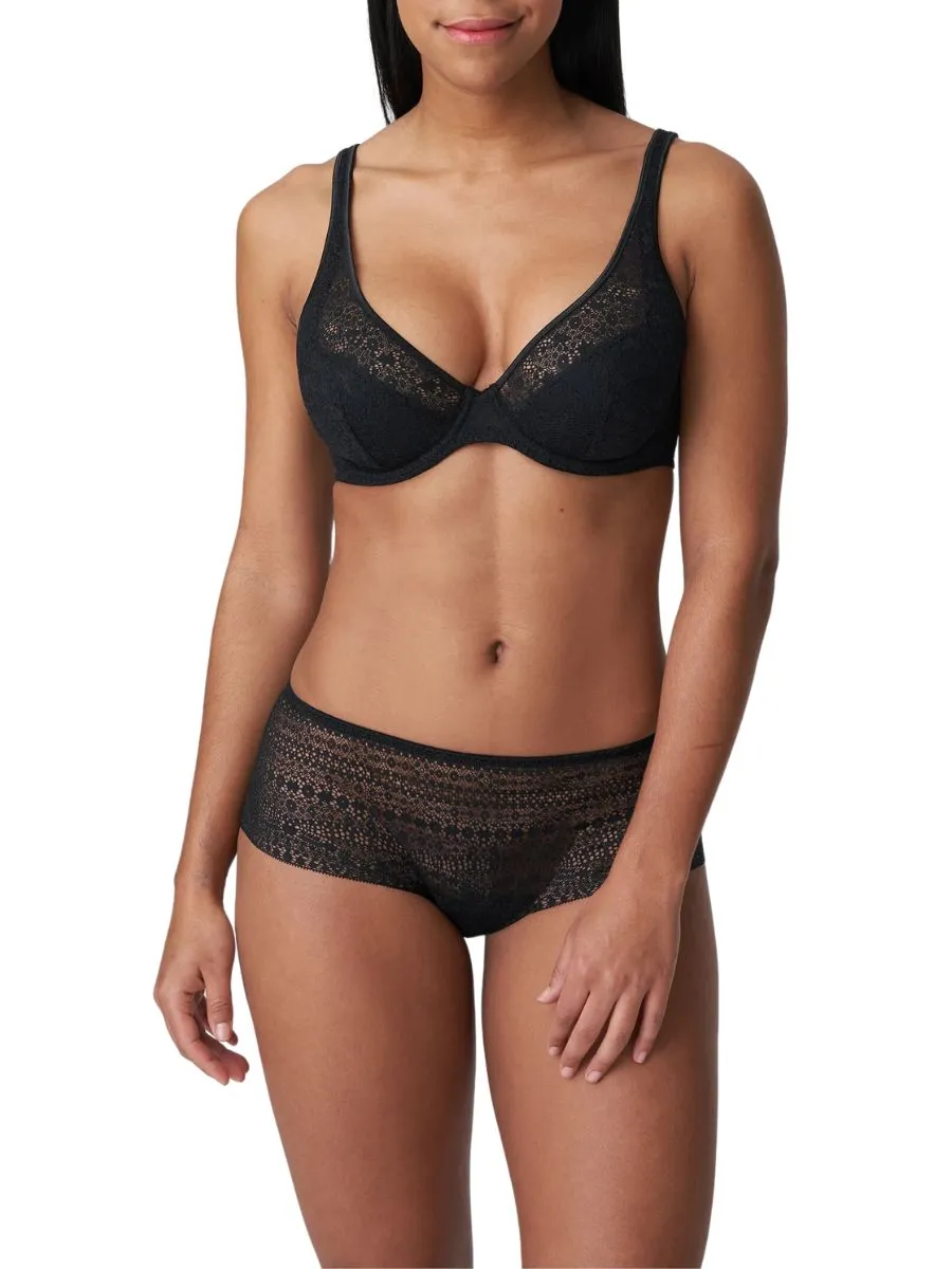 Epirus Half Padded Plunge Bra - Black