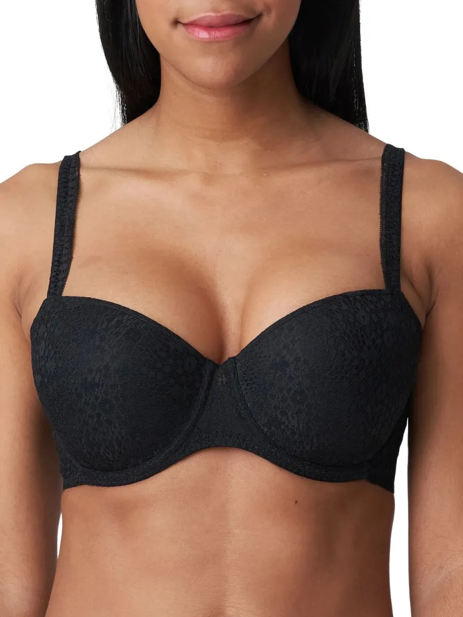 Epirus Padded Balcony Bra - Black