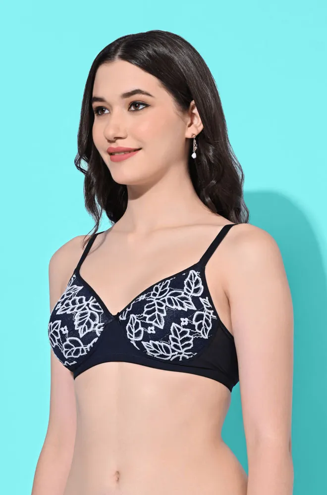 FIMS Fashion Padded Non-Wired Full Cup Leafy Print bra