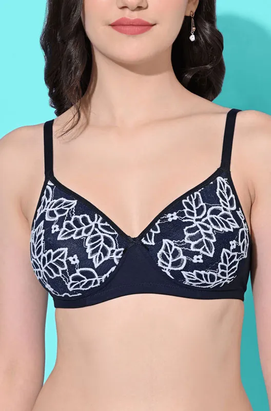 FIMS Fashion Padded Non-Wired Full Cup Leafy Print bra