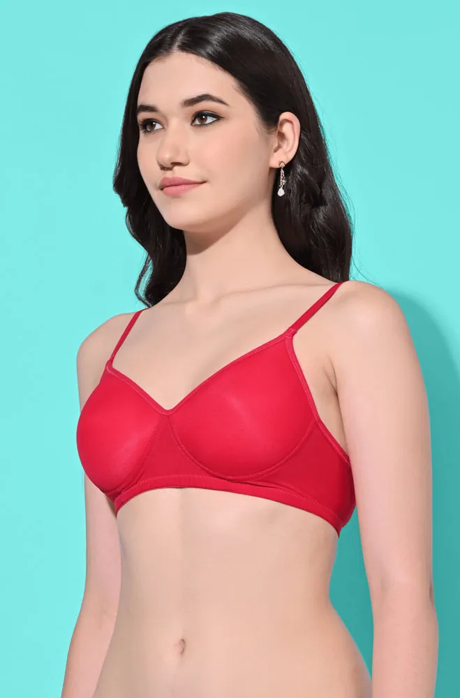 FIMS Fashion Padded Non-Wired Full Cup Solid Print bra