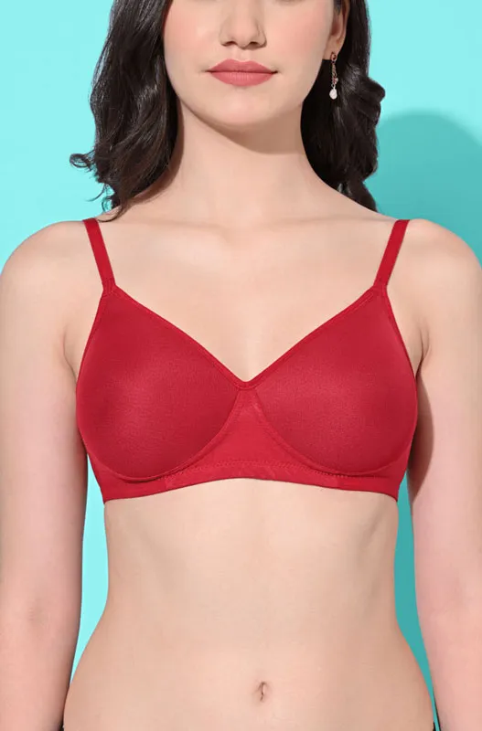 FIMS Fashion Padded Non-Wired Full Cup Solid Print bra