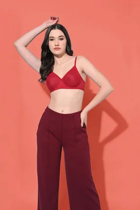 FIMS Fashion Padded Non-Wired Full Cup Solid Print bra