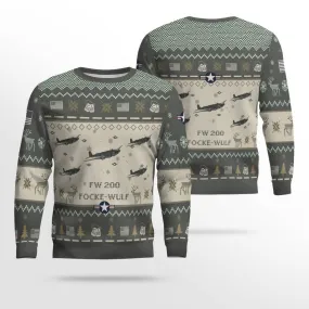 Focke-Wulf Fw 200_Aircraft Ugly Sweater, Ugly Sweater Christmas Shirt for Men Dad Veteran