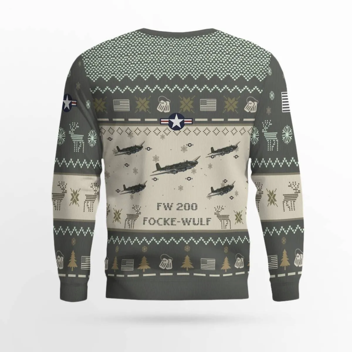 Focke-Wulf Fw 200_Aircraft Ugly Sweater, Ugly Sweater Christmas Shirt for Men Dad Veteran