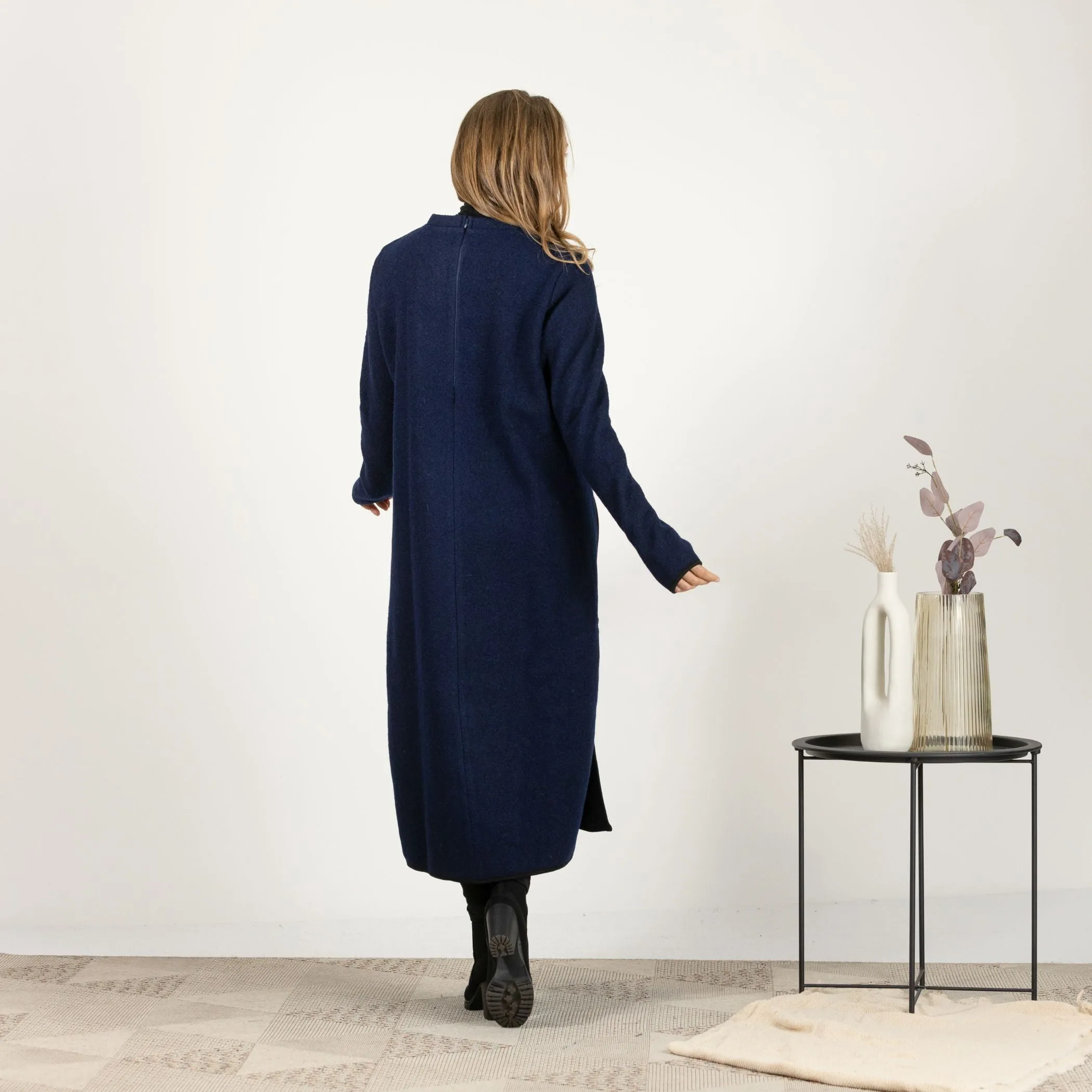 Forest Green Wool Winter Sweater Dress