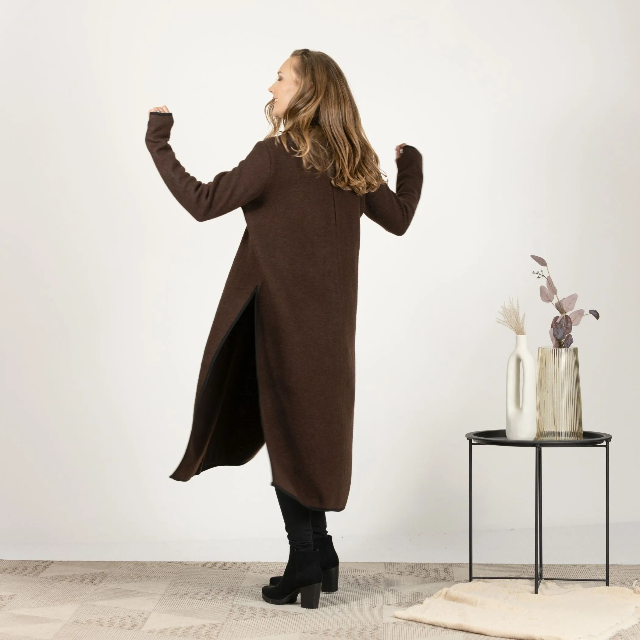 Forest Green Wool Winter Sweater Dress
