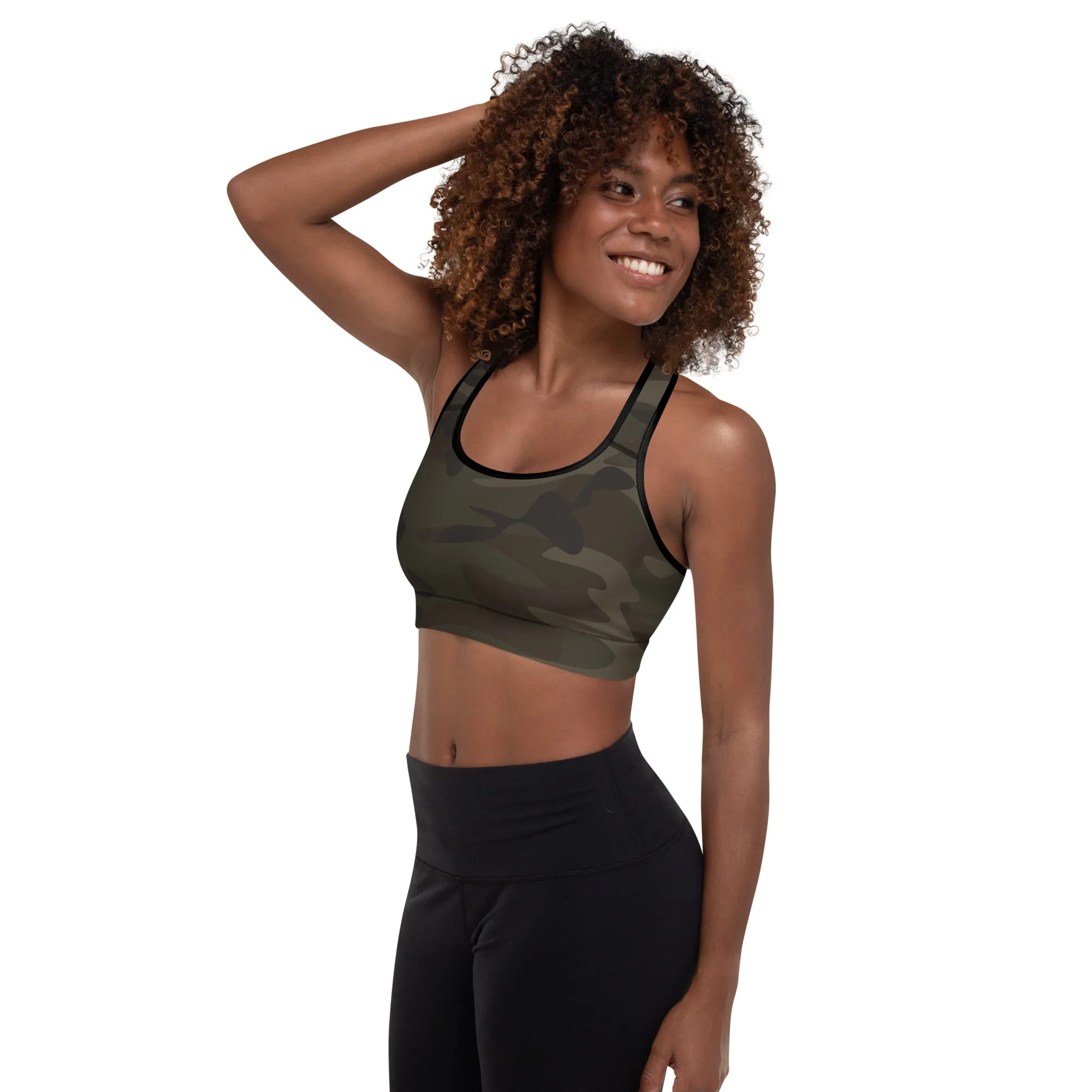 Freedom Padded Bra - Camo Army Green