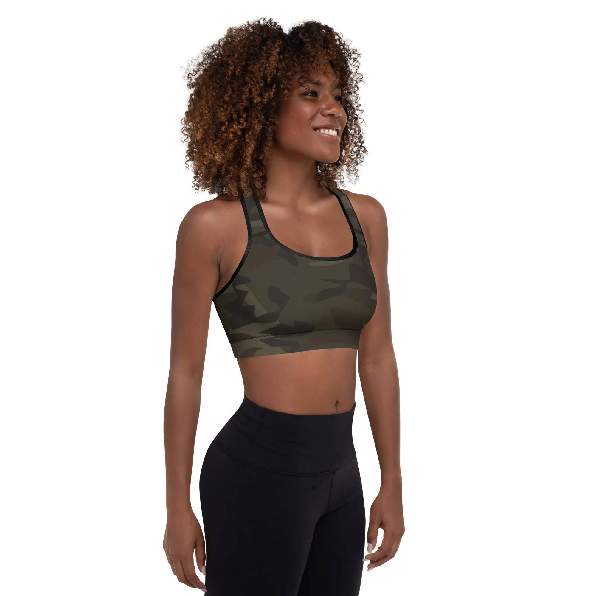 Freedom Padded Bra - Camo Army Green