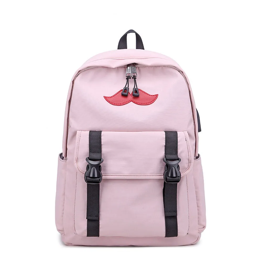 Girls USB Backpack for High School Ligthweight Bookbag Fits 14 Inches Laptop USB2214